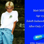 Mark Miller FDA Testimony 2-2-04 - Matt Miller - Zoloft (1 week!)-induced suicide