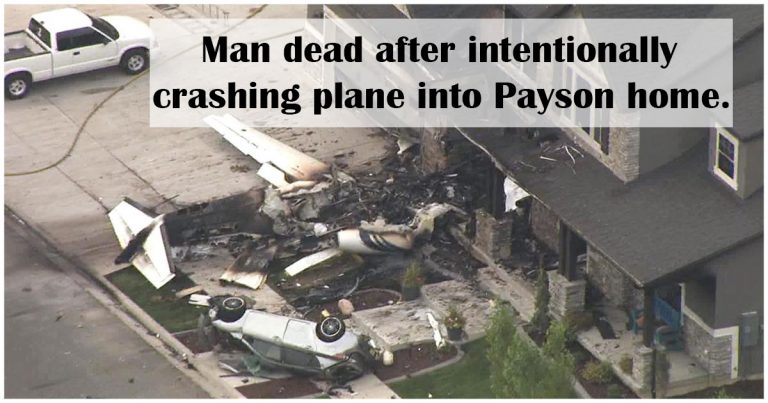 Man dead after intentionally crashing plane into his own home.