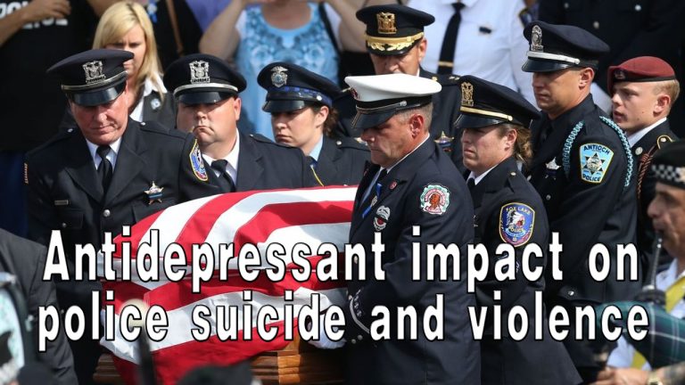 Antidepressant impact on police suicide and shooting